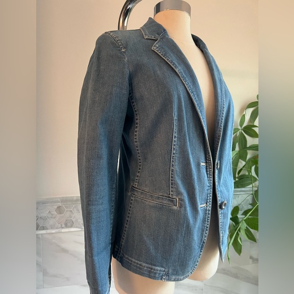 J Jill Long Sleeves Blue Denim Jacket Sz XS/S - Picture 5 of 10